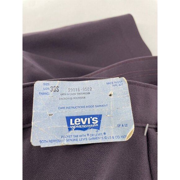 Vintage Levi’s Womenswear High Rise Purple Dress Pants Deadstock 38S See Photos - Picture 10 of 14